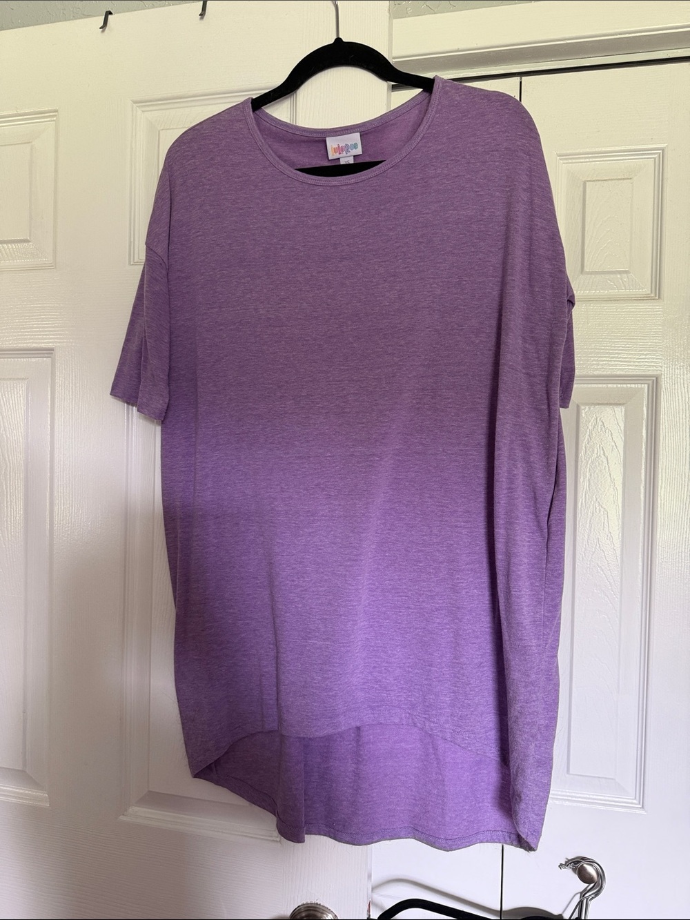 LuLaRoe Heather Lavender Short Sleeve Top